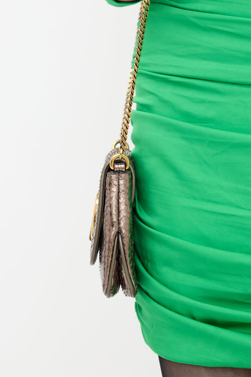 Gucci Metallic Leather 1973 GG Bag