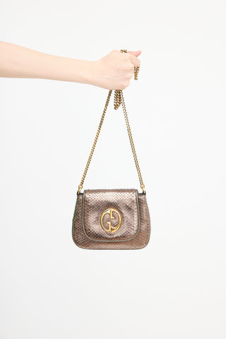 Gucci Metallic Leather 1973 GG Bag