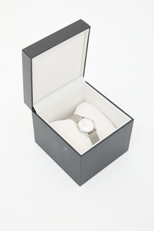 Gucci Silver Stainless Steel & Pearl G-Timeless Watch