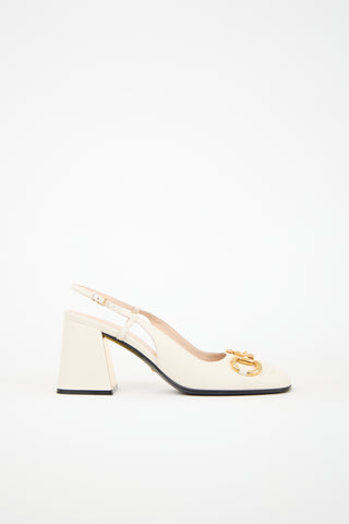 Gucci Leather Slingback  Heel