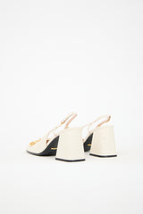 Gucci Leather Slingback  Heel