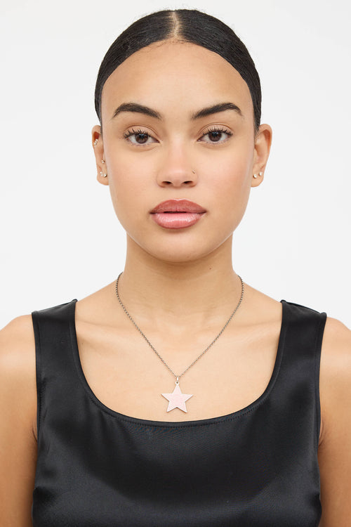 Gucci Sterling Silver Star Ghost Necklace