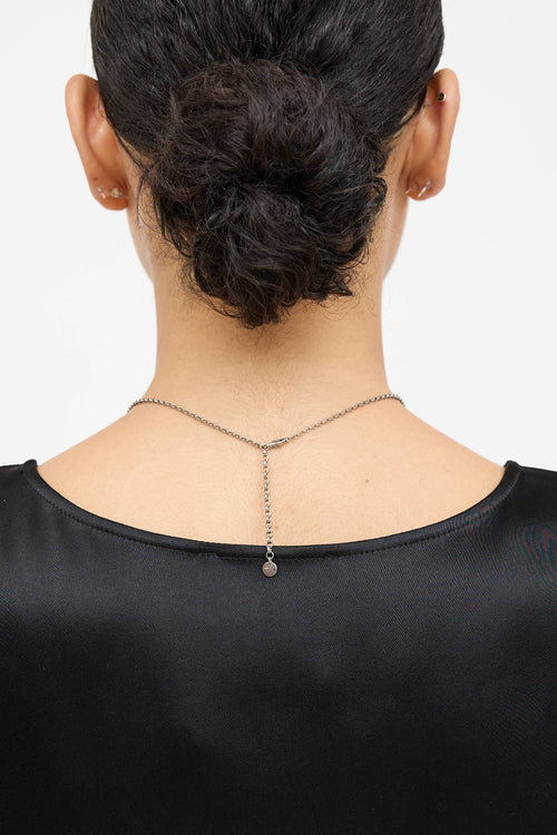 Gucci Sterling Silver Star Ghost Necklace