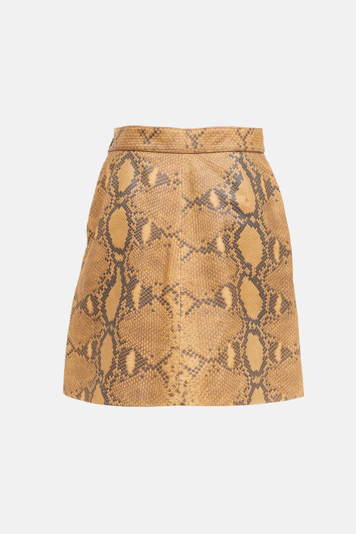 Gucci Embossed Print Skirt
