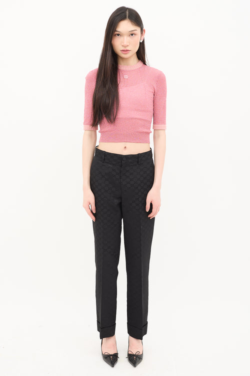Gucci Sparkly GG Knit Top