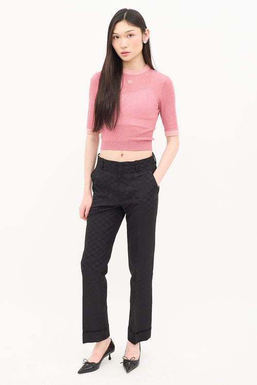 Gucci Sparkly GG Knit Top