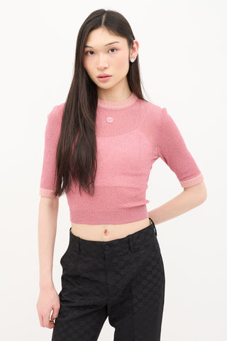 Gucci Sparkly GG Knit Top