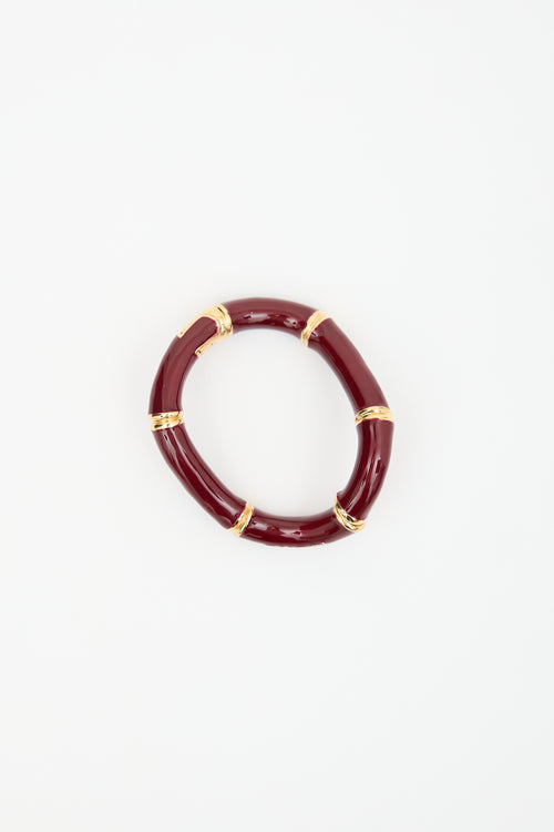 Gucci Spring 2025 Enamelled Bamboo Bracelet