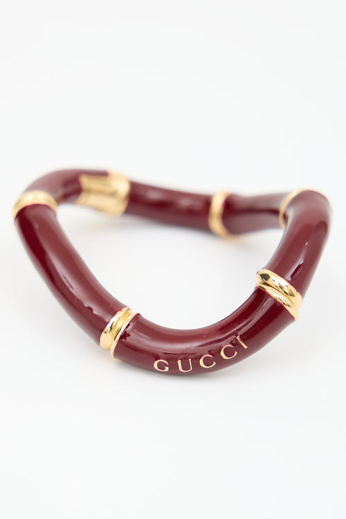 Gucci Spring 2025 Enamelled Bamboo Bracelet