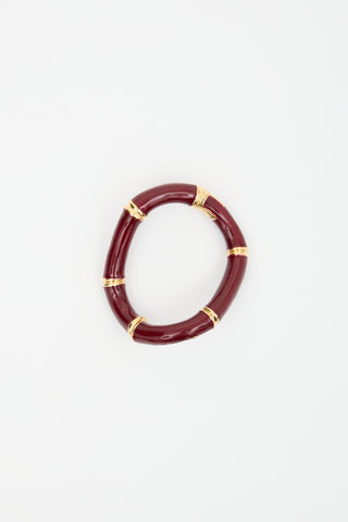 Gucci Spring 2025 Enamelled Bamboo Bracelet