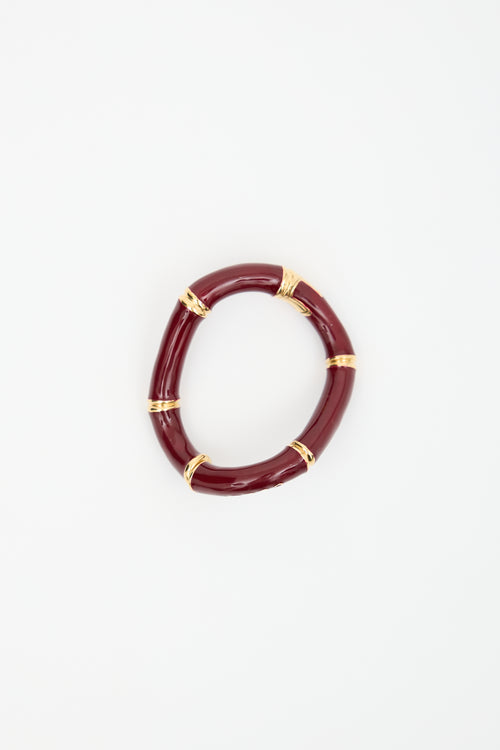 Gucci Spring 2025 Enamelled Bamboo Bracelet