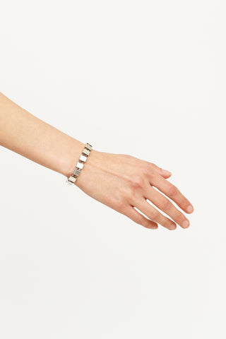 Gucci Sterling Silver Square Link Bracelet