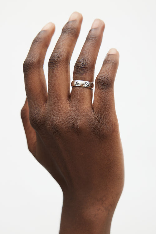 Gucci Sterling Silver Blind For Love Ring