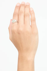 Gucci Sterling Silver Enamel Interlock G Heart Ring