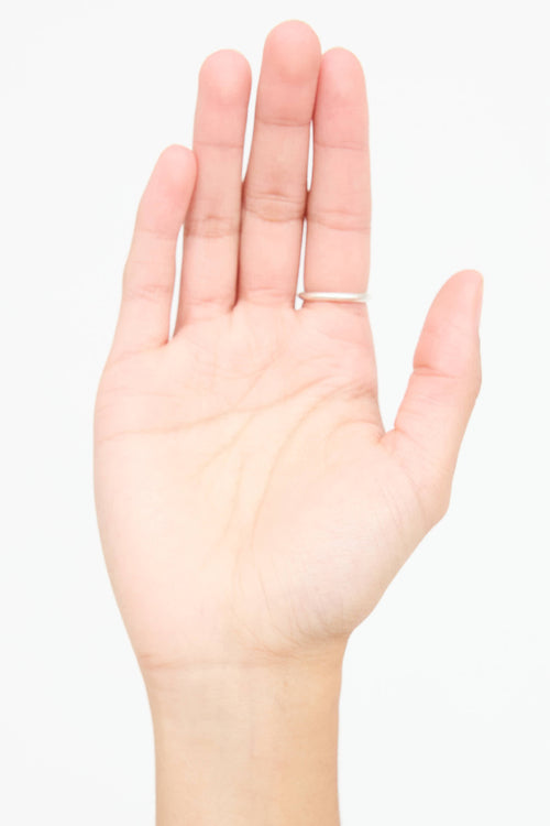 Gucci Sterling Silver Enamel Interlock G Heart Ring