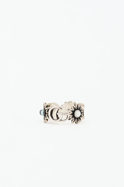 Gucci Sterling Silver GG Marmont Ring