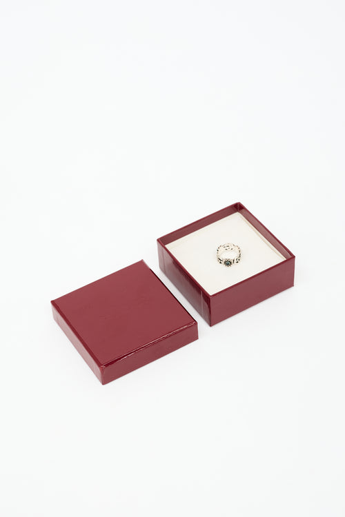 Gucci Sterling Silver GG Marmont Ring
