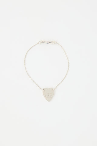 Gucci Sterling Silver Heart Bracelet