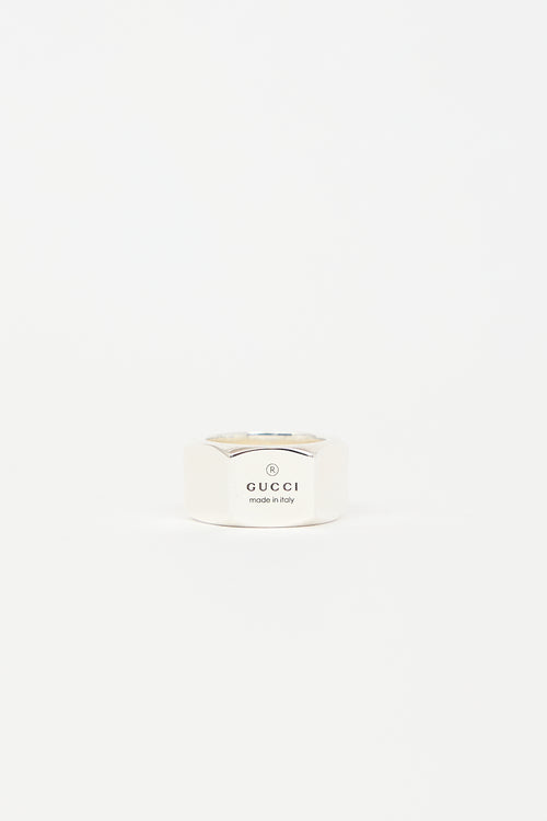 Gucci Sterling Silver Hexagon Ring