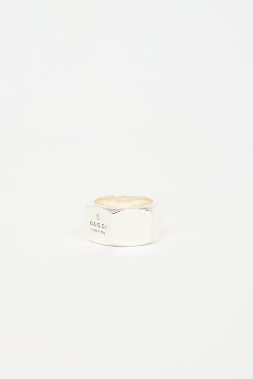 Gucci Sterling Silver Hexagon Ring