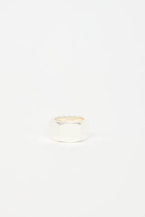 Gucci Sterling Silver Hexagon Ring