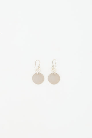 Gucci Sterling Silver Logo Drop Earrings