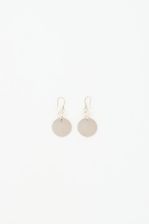 Gucci Sterling Silver Logo Drop Earrings