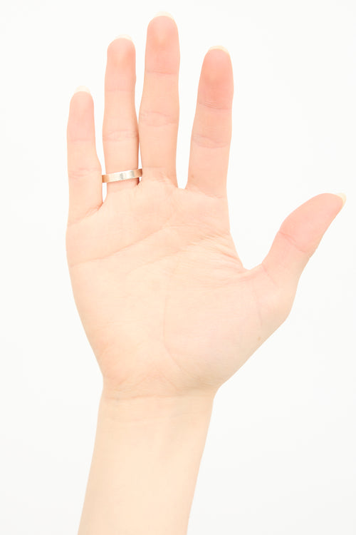 Gucci Sterling Silver Trademark Heart Ring