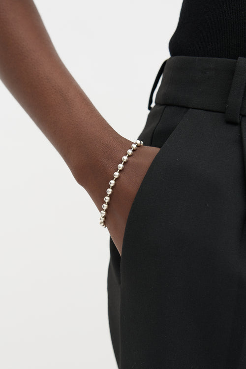 Gucci Sterling Silver Ball Chain Bracelet