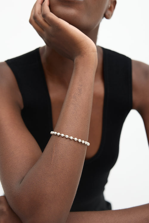 Gucci Sterling Silver Ball Chain Bracelet