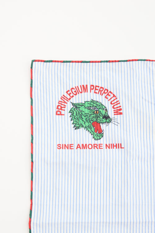 Gucci Striped Printed Scarf