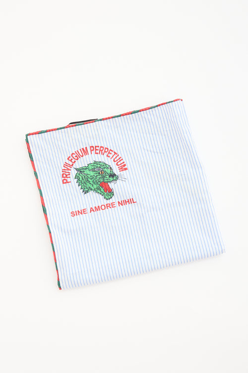 Gucci Striped Printed Scarf