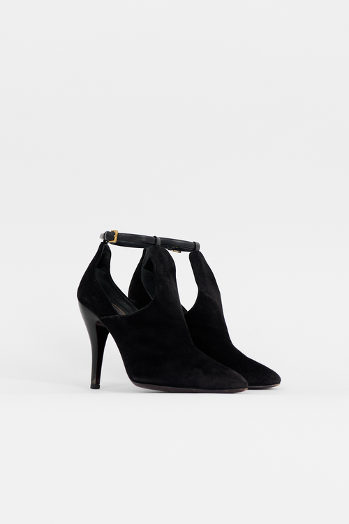 Gucci Suede Cut Out Bootie