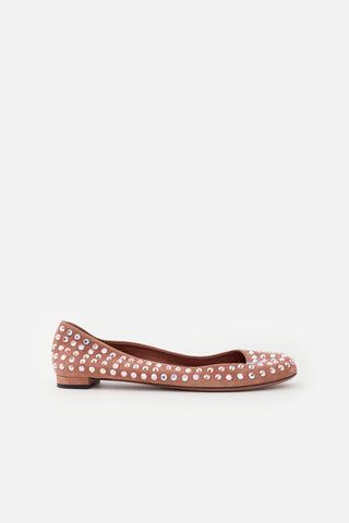 Gucci Suede Embellished Flat