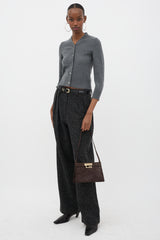 Gucci Suede G Square Shoulder Bag