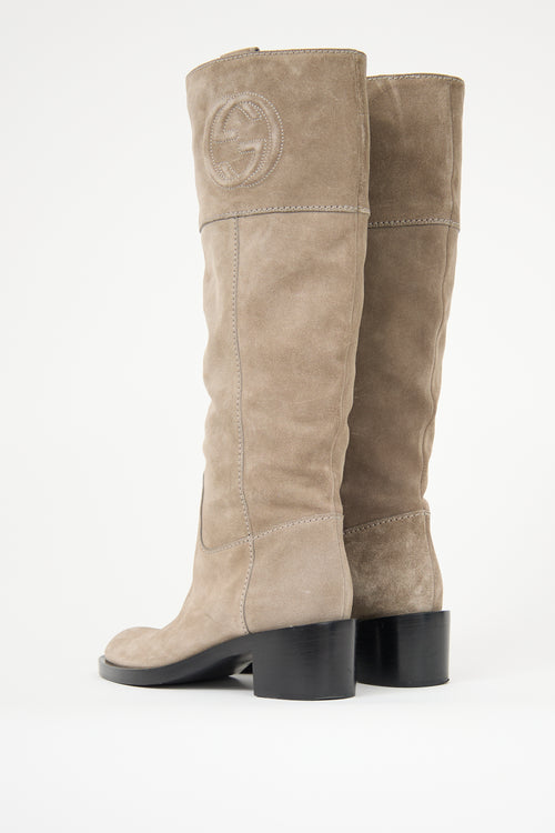 Gucci Suede GG Boot