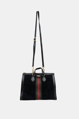 Gucci Suede Web Ophidia Boston Bag