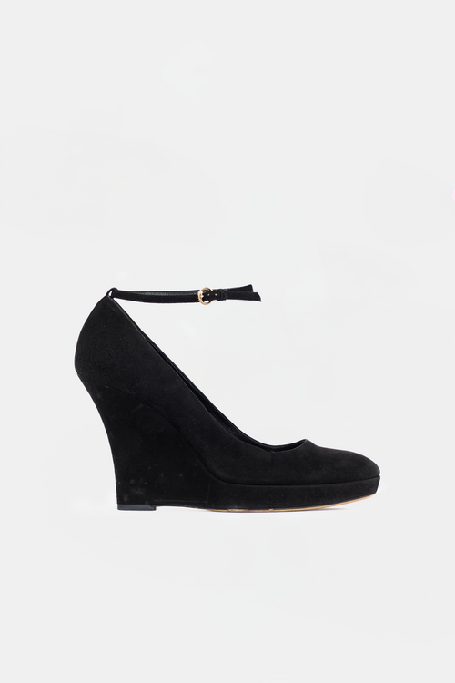 Gucci Suede Wedge Heel