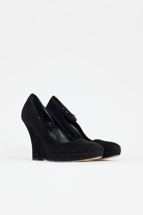 Gucci Suede Wedge Heel