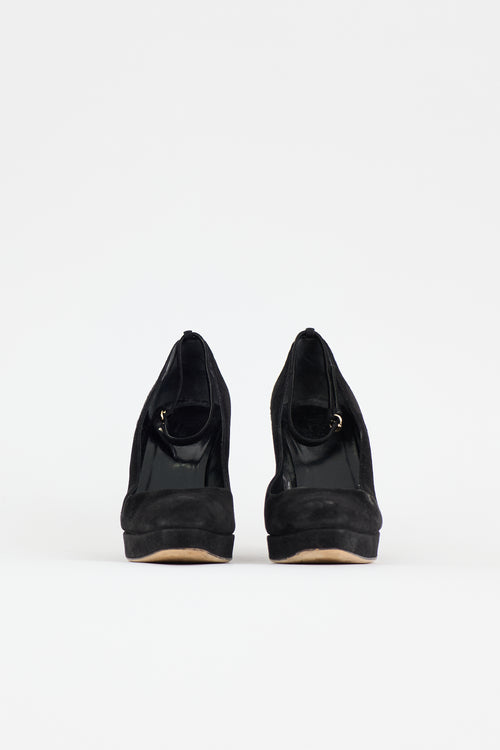 Gucci Suede Wedge Heel