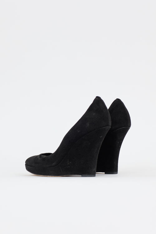 Gucci Suede Wedge Heel