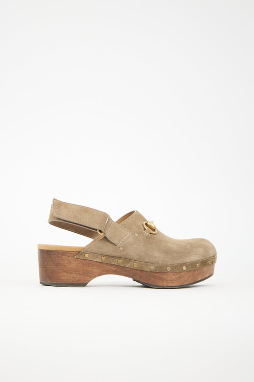 Gucci Suede Amstel Clog