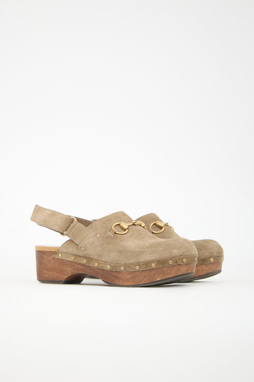 Gucci Suede Amstel Clog
