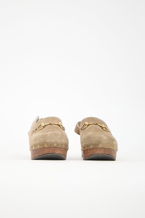 Gucci Suede Amstel Clog