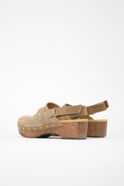 Gucci Suede Amstel Clog