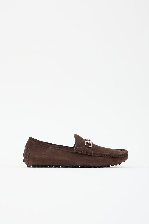 Gucci Suede Driver Loafer