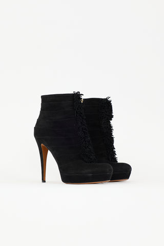 Gucci Suede Fringe Youma Platform Boot