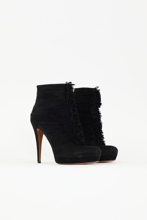 Gucci Suede Fringe Youma Platform Boot