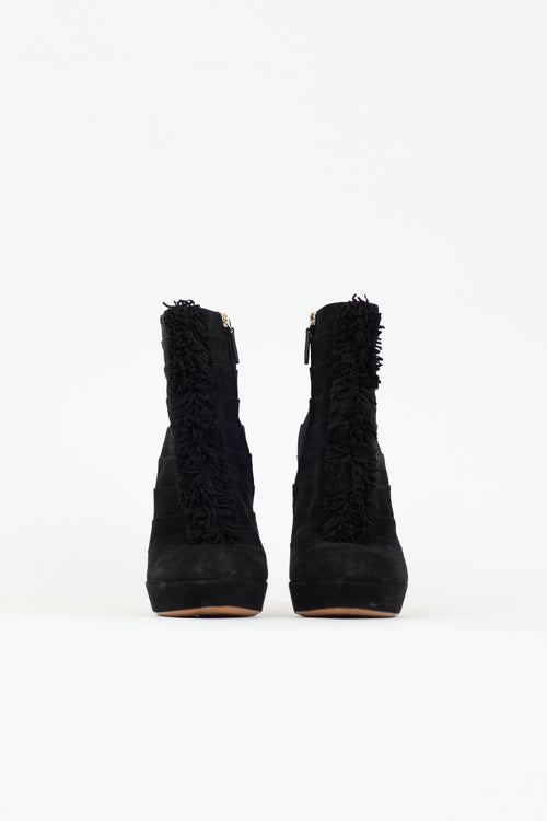 Gucci Suede Fringe Youma Platform Boot