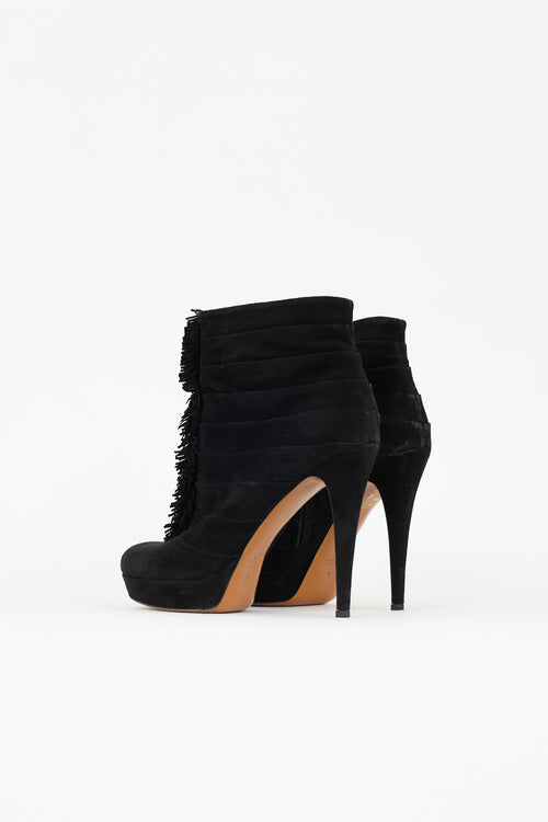 Gucci Suede Fringe Youma Platform Boot